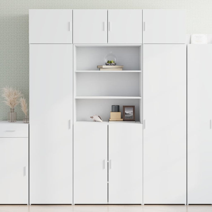 Dulap de depozitare, alb, 80x42,5x225 cm, lemn prelucrat - WALTI WALTI