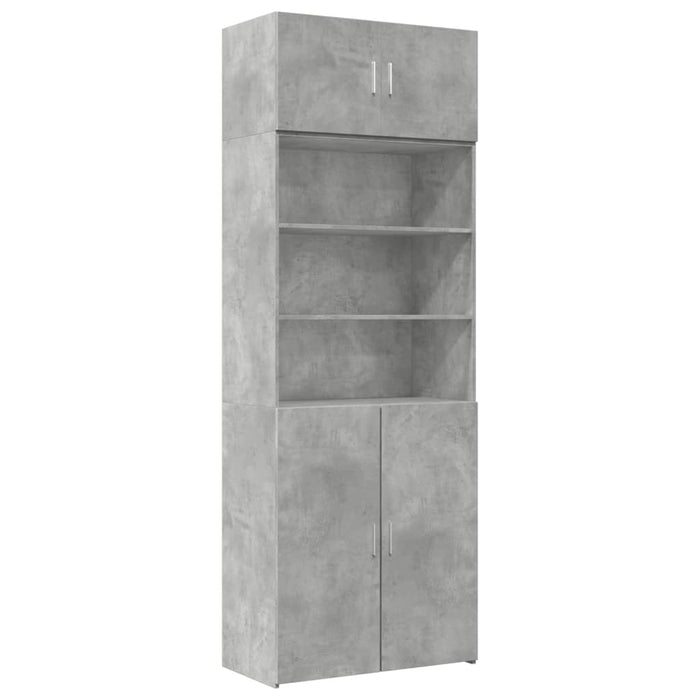 Dulap de depozitare, gri beton, 80x42,5x225 cm, lemn prelucrat - WALTI WALTI