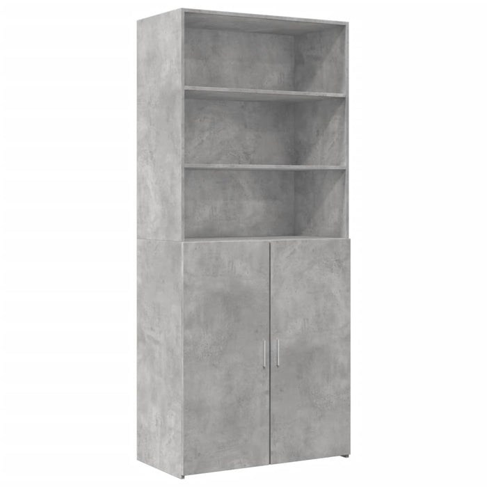 Dulap de depozitare, gri beton, 80x42,5x225 cm, lemn prelucrat - WALTI WALTI