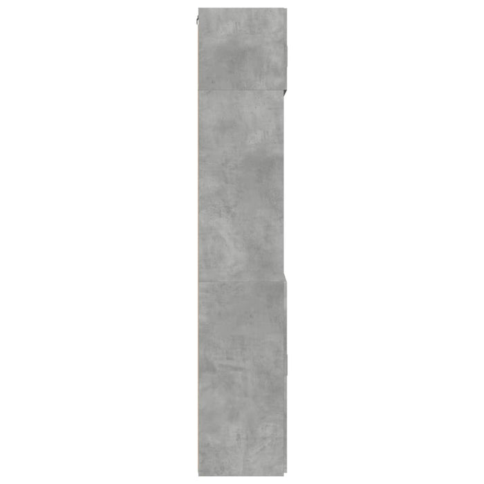 Dulap de depozitare, gri beton, 80x42,5x225 cm, lemn prelucrat - WALTI WALTI