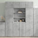 Dulap de depozitare, gri beton, 80x42,5x225 cm, lemn prelucrat - WALTI WALTI