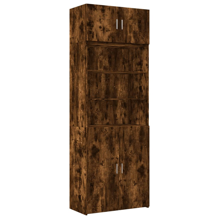 Dulap depozitare stejar fumuriu 80x42,5x225 cm lemn prelucrat - WALTI WALTI