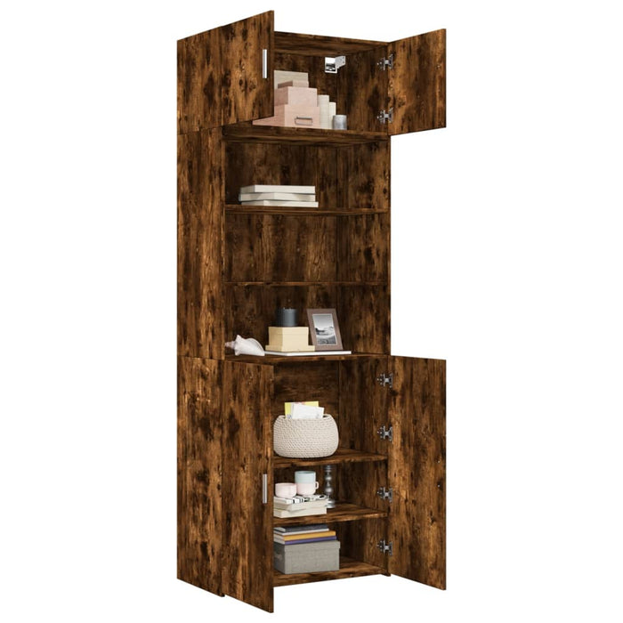 Dulap depozitare stejar fumuriu 80x42,5x225 cm lemn prelucrat - WALTI WALTI