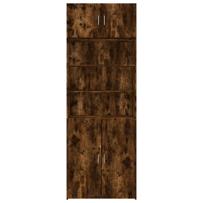 Dulap depozitare stejar fumuriu 80x42,5x225 cm lemn prelucrat - WALTI WALTI