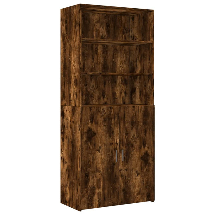 Dulap depozitare stejar fumuriu 80x42,5x225 cm lemn prelucrat - WALTI WALTI