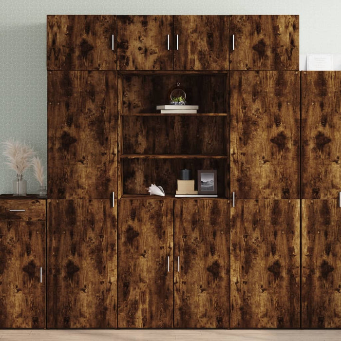 Dulap depozitare stejar fumuriu 80x42,5x225 cm lemn prelucrat - WALTI WALTI