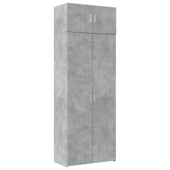 Dulap de depozitare, gri beton, 80x42,5x225 cm, lemn prelucrat - WALTI WALTI
