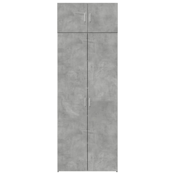 Dulap de depozitare, gri beton, 80x42,5x225 cm, lemn prelucrat - WALTI WALTI