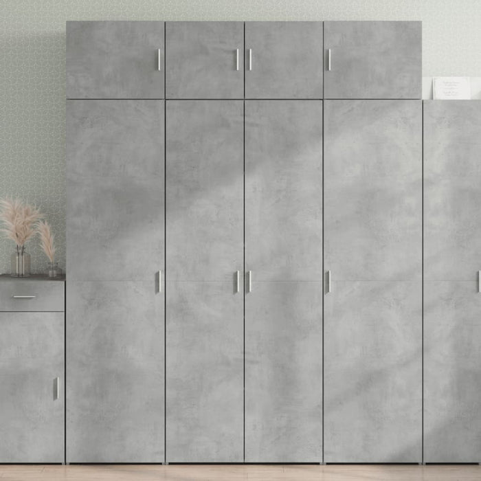 Dulap de depozitare, gri beton, 80x42,5x225 cm, lemn prelucrat - WALTI WALTI