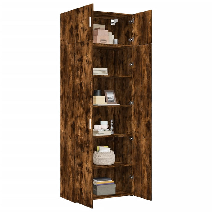 Dulap depozitare stejar fumuriu 80x42,5x225 cm lemn prelucrat - WALTI WALTI
