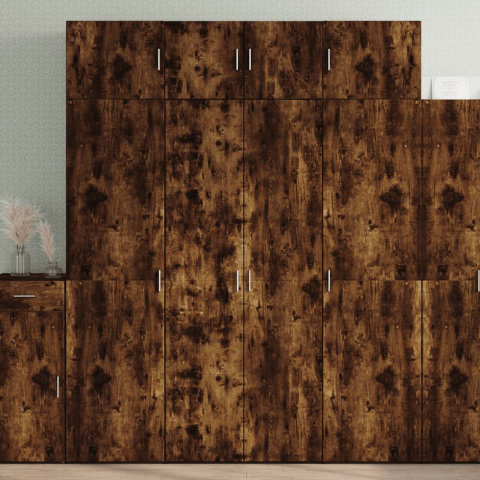 Dulap depozitare stejar fumuriu 80x42,5x225 cm lemn prelucrat - WALTI WALTI