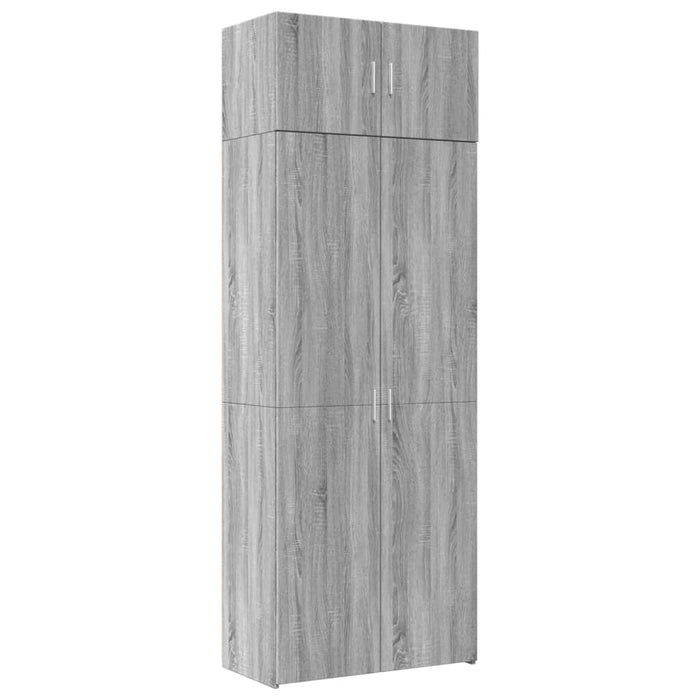 Dulap de depozitare sonoma gri 80x42,5x225 cm lemn prelucrat - WALTI WALTI