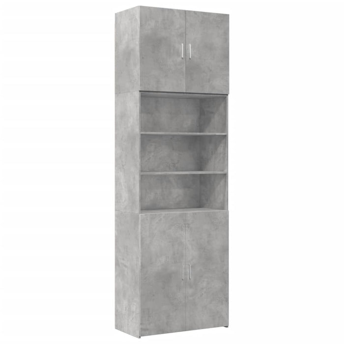 Dulap înalt, gri beton, 80x42,5x249 cm, lemn prelucrat WALTI