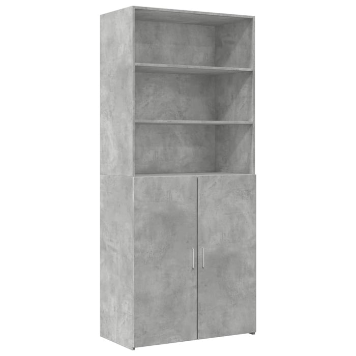 Dulap înalt, gri beton, 80x42,5x249 cm, lemn prelucrat WALTI