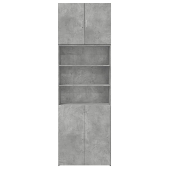 Dulap înalt, gri beton, 80x42,5x249 cm, lemn prelucrat WALTI