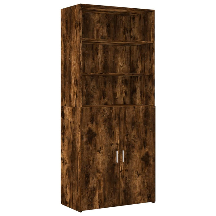 Dulap înalt, stejar fumuriu, 80x42,5x249 cm, lemn prelucrat - WALTI WALTI