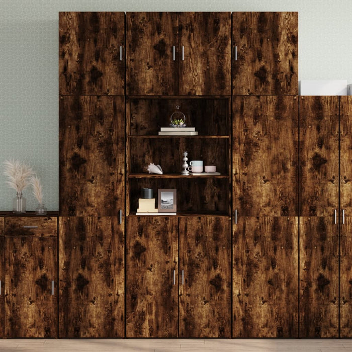 Dulap înalt, stejar fumuriu, 80x42,5x249 cm, lemn prelucrat - WALTI WALTI
