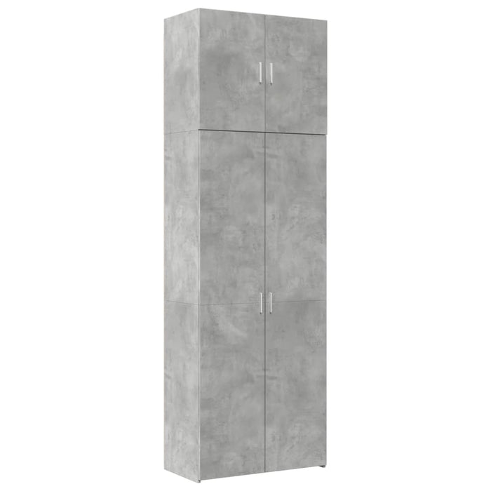 Dulap înalt, gri beton, 80x42,5x249 cm, lemn prelucrat - WALTI WALTI