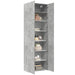 Dulap înalt, gri beton, 80x42,5x249 cm, lemn prelucrat - WALTI WALTI