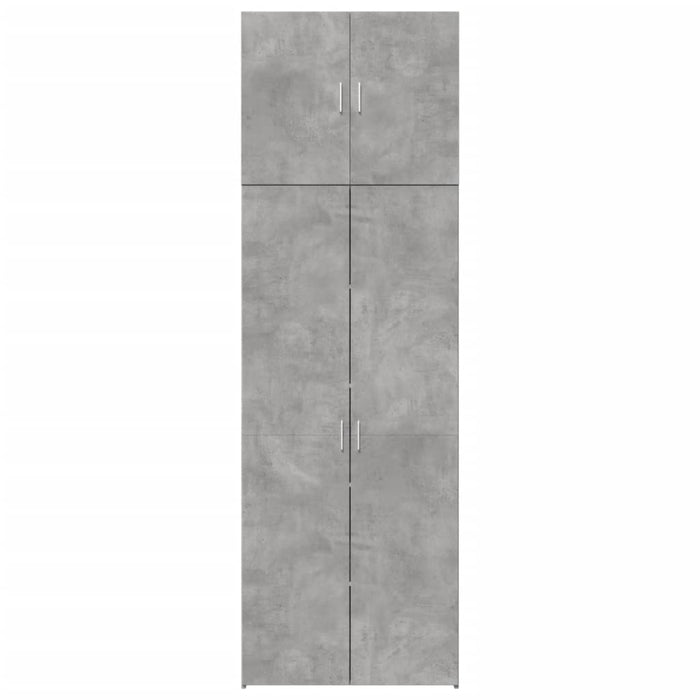 Dulap înalt, gri beton, 80x42,5x249 cm, lemn prelucrat - WALTI WALTI
