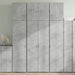 Dulap înalt, gri beton, 80x42,5x249 cm, lemn prelucrat - WALTI WALTI