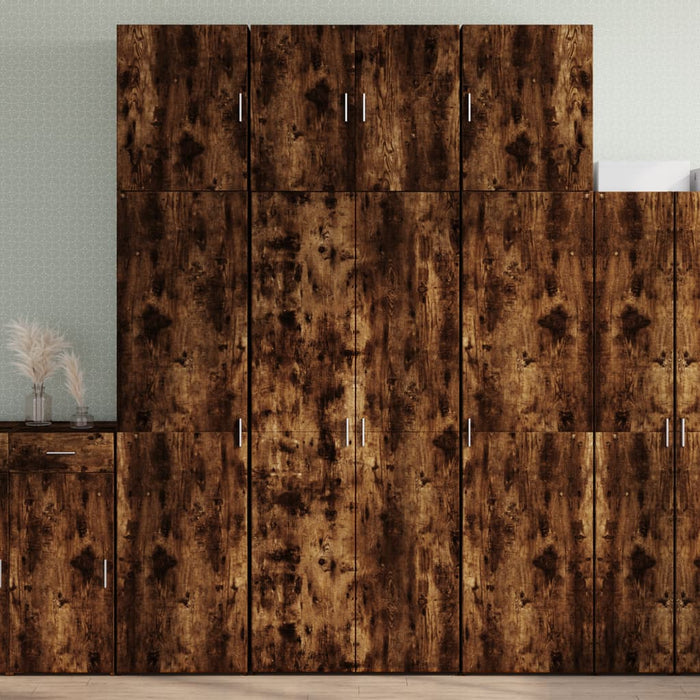 Dulap înalt, stejar fumuriu, 80x42,5x249 cm, lemn prelucrat - WALTI WALTI