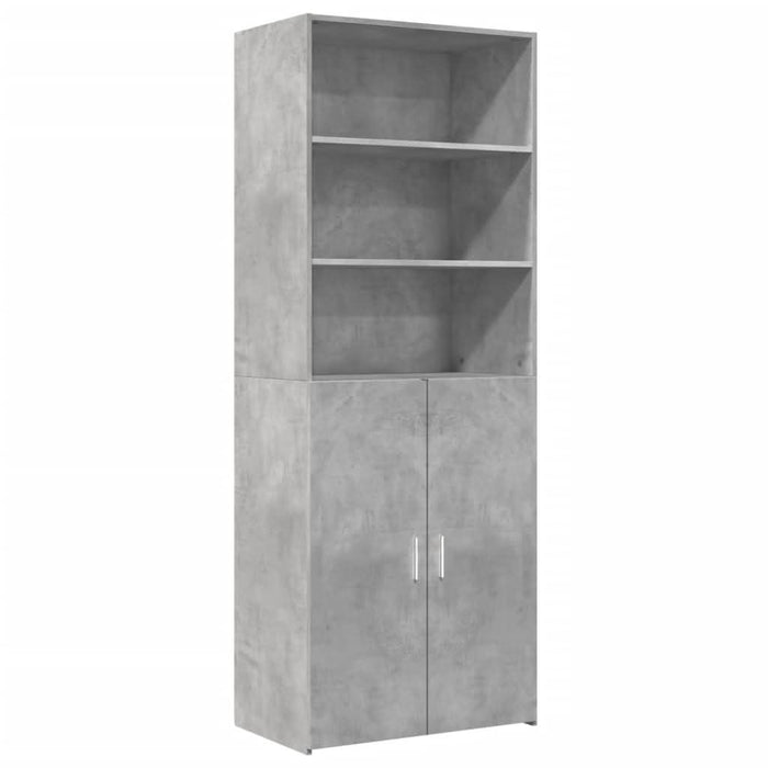 Dulap înalt, gri beton, 70x42,5x185 cm, lemn prelucrat - WALTI WALTI