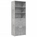 Dulap înalt, gri beton, 70x42,5x185 cm, lemn prelucrat - WALTI WALTI