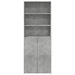Dulap înalt, gri beton, 70x42,5x185 cm, lemn prelucrat - WALTI WALTI