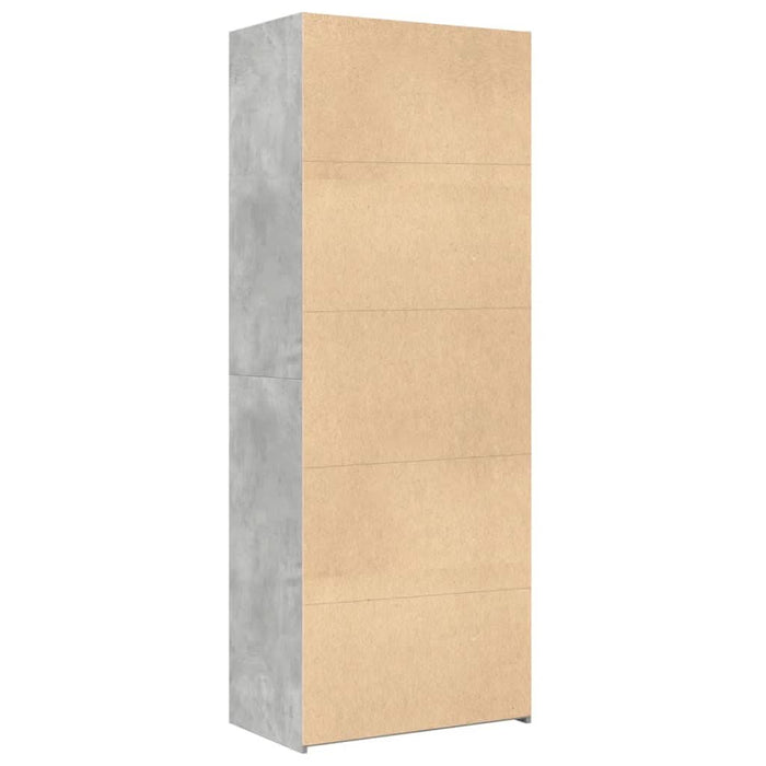 Dulap înalt, gri beton, 70x42,5x185 cm, lemn prelucrat - WALTI WALTI