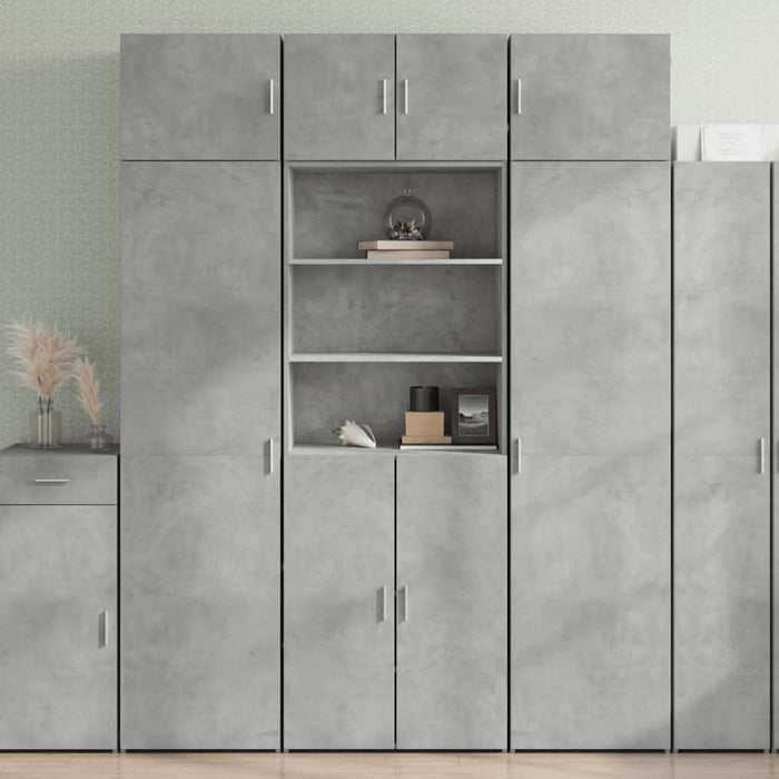 Dulap înalt, gri beton, 70x42,5x185 cm, lemn prelucrat - WALTI WALTI