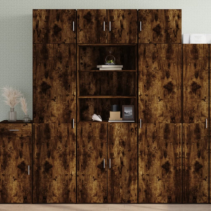 Dulap înalt, stejar fumuriu, 70x42,5x185 cm, lemn prelucrat - WALTI WALTI