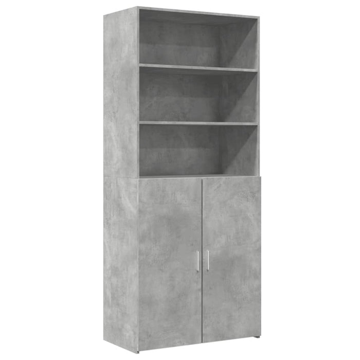 Dulap înalt, gri beton, 80x42,5x185 cm, lemn prelucrat - WALTI WALTI