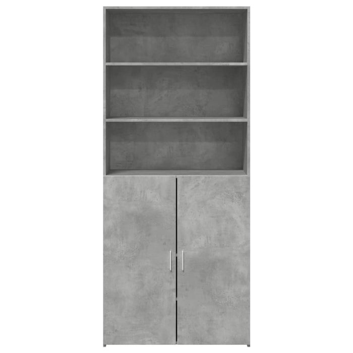 Dulap înalt, gri beton, 80x42,5x185 cm, lemn prelucrat - WALTI WALTI
