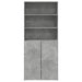 Dulap înalt, gri beton, 80x42,5x185 cm, lemn prelucrat - WALTI WALTI