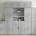 Dulap înalt, gri beton, 80x42,5x185 cm, lemn prelucrat - WALTI WALTI