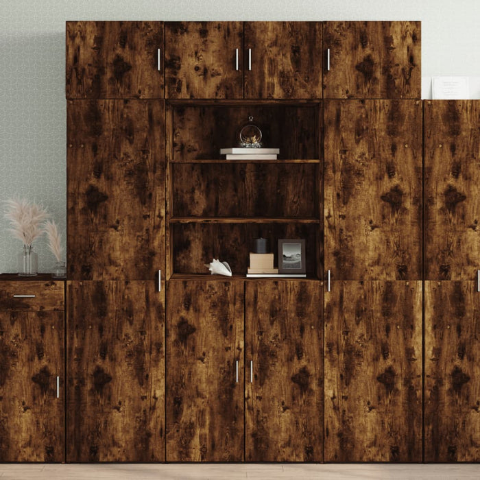 Dulap înalt, stejar fumuriu, 80x42,5x185 cm, lemn prelucrat - WALTI WALTI