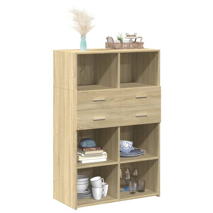 Dulap înalt, stejar sonoma, 80x42,5x124 cm, lemn prelucrat - WALTI WALTI