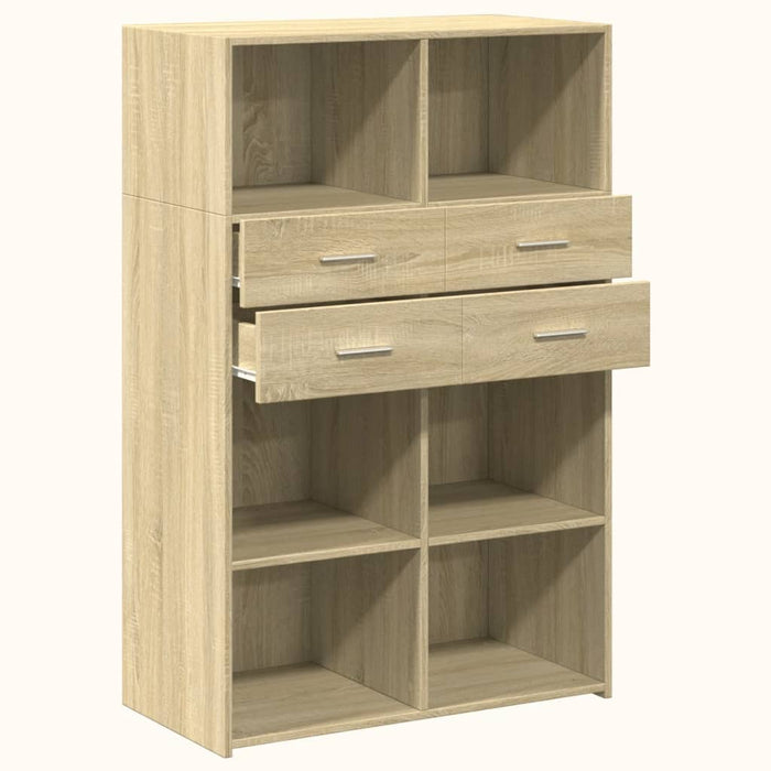 Dulap înalt, stejar sonoma, 80x42,5x124 cm, lemn prelucrat - WALTI WALTI