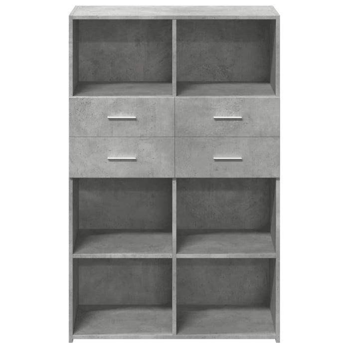Dulap înalt, gri beton, 80x42,5x124 cm, lemn prelucrat - WALTI WALTI