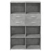Dulap înalt, gri beton, 80x42,5x124 cm, lemn prelucrat - WALTI WALTI