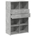 Dulap înalt, gri beton, 80x42,5x124 cm, lemn prelucrat - WALTI WALTI