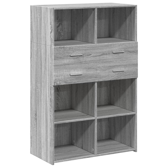 Dulap înalt, gri sonoma, 80x42,5x124 cm, lemn prelucrat - WALTI WALTI
