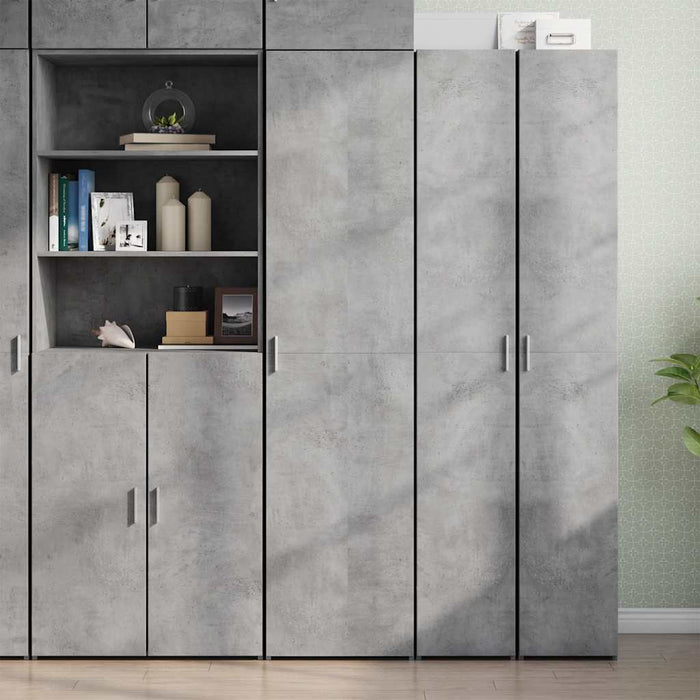 Dulap înalt, gri beton, 45x42,5x185 cm, lemn compozit - WALTI WALTI