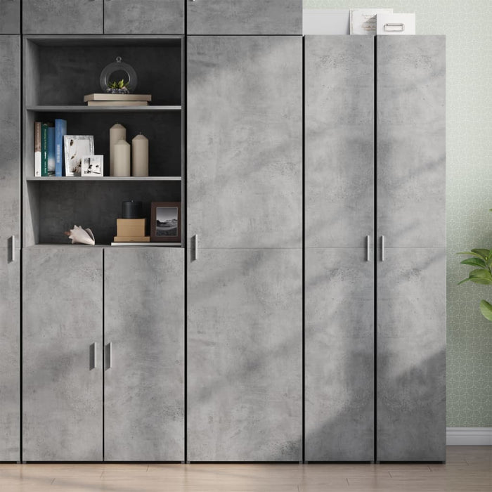 Dulap înalt, gri beton, 50x42,5x185 cm, lemn prelucrat - WALTI WALTI