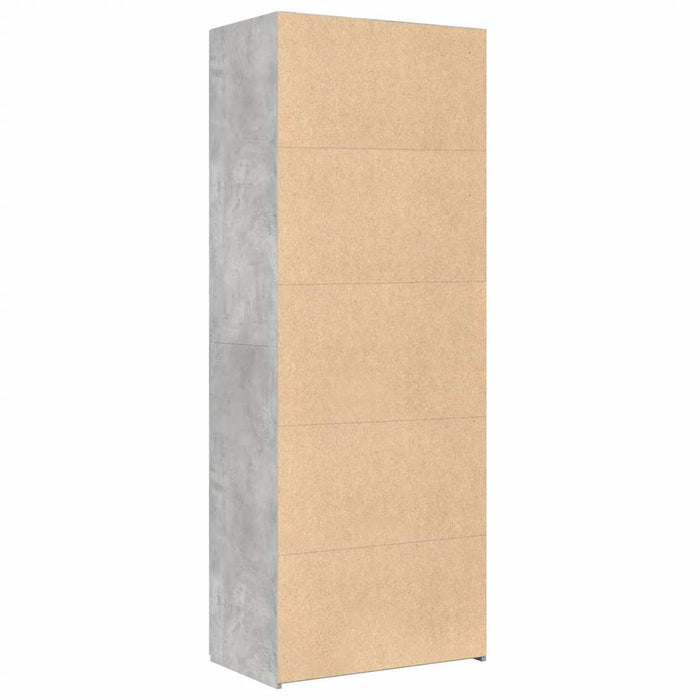 Dulap înalt, gri beton, 70x42,5x185 cm, lemn prelucrat - WALTI WALTI