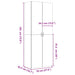 Dulap înalt, gri beton, 70x42,5x185 cm, lemn prelucrat - WALTI WALTI