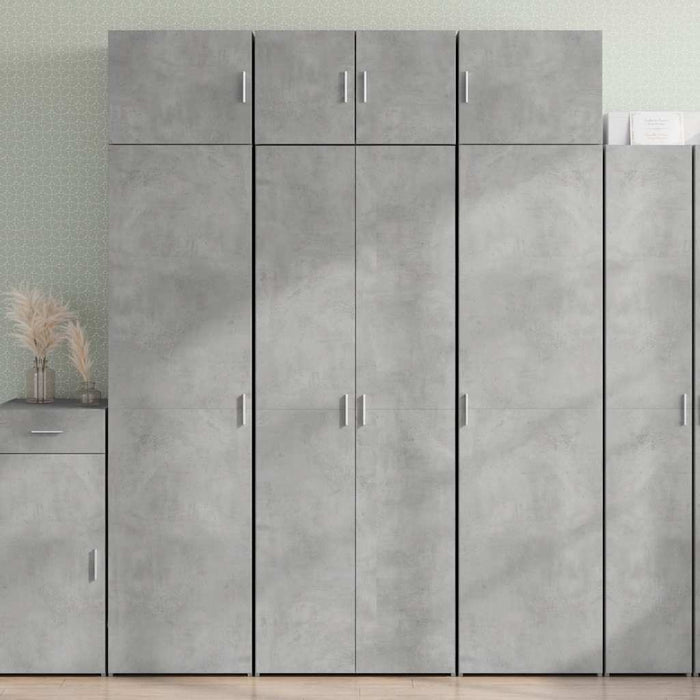 Dulap înalt, gri beton, 70x42,5x185 cm, lemn prelucrat - WALTI WALTI