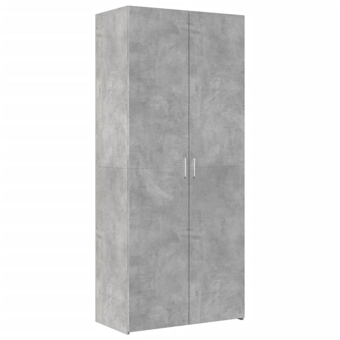 Dulap înalt, gri beton, 80x42,5x185 cm, lemn prelucrat - WALTI WALTI