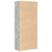 Dulap înalt, gri beton, 80x42,5x185 cm, lemn prelucrat - WALTI WALTI
